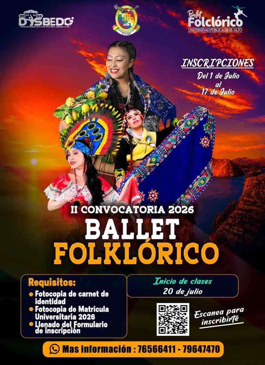 El Ballet Folklórico de la UPEA abre su II convocatoria para nuevos integrantes