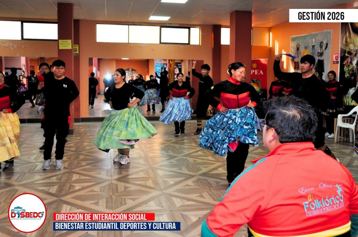 Ballet Folklórico de la UPEA realizó su ensayo en preparación para la XIII Gala Folklórica "Walaychu Boliviano 2026"