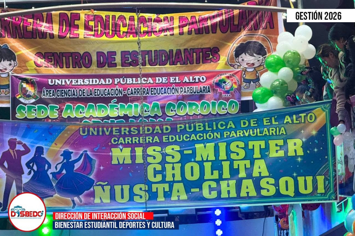 Soberanos UPEA 2025 participaron como jurados en la elección de Miss, Míster, Ñusta y Cholita de Educación Parvularia