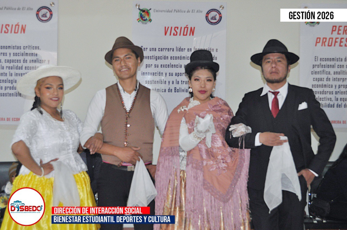 El Ballet Folklórico de la UPEA engalana la inauguración de la gestión académica 2026 de la carrera de Economía.